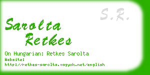 sarolta retkes business card